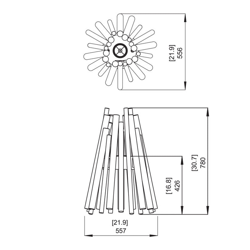 Stix Ethanol Fire Pit - Black