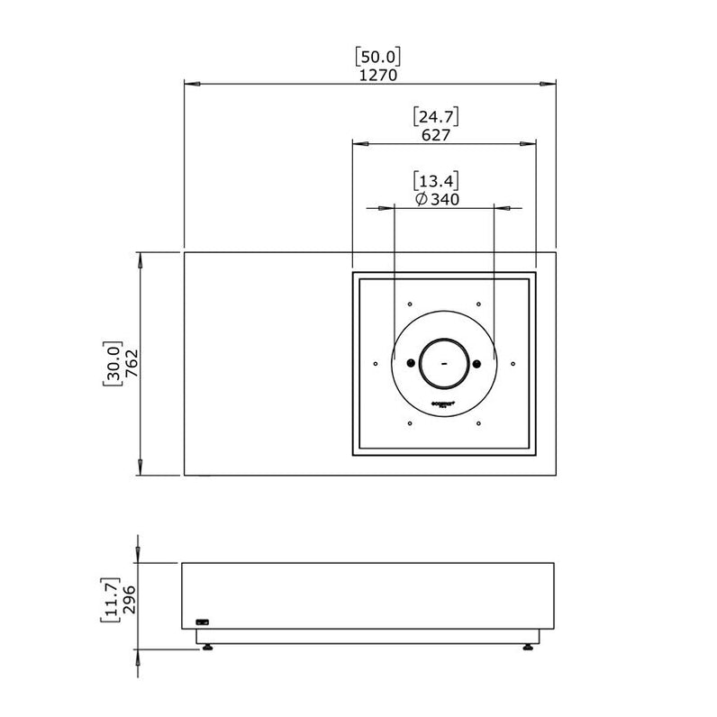 Manhattan Ethanol Fire Table - Graphite