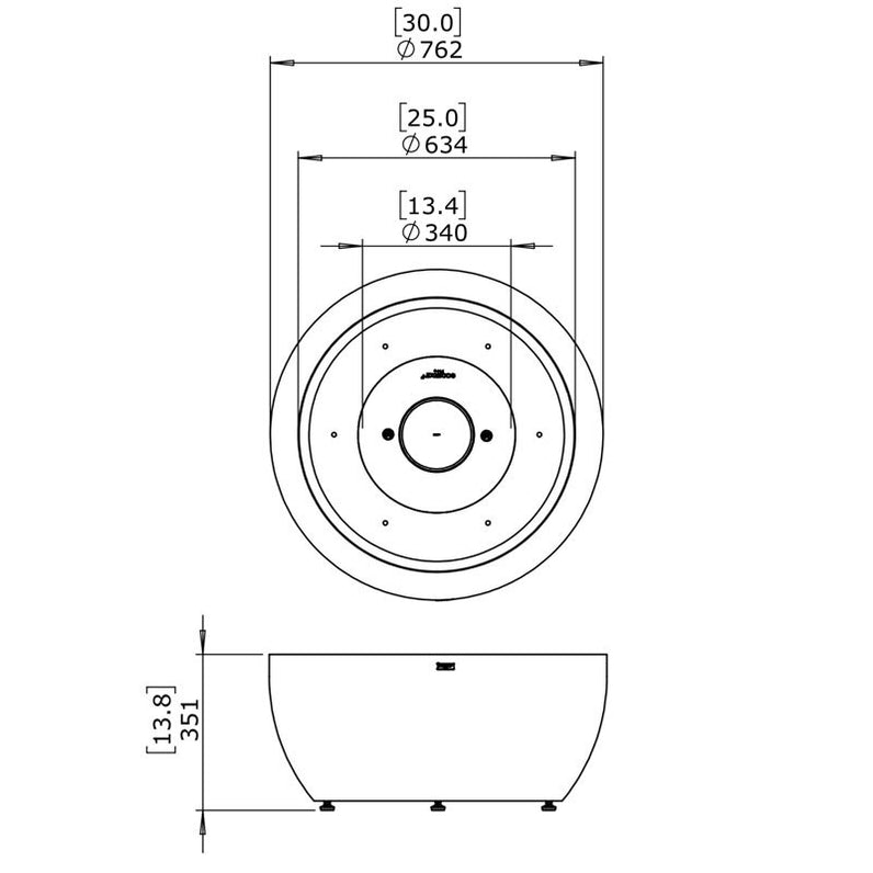 Pod 30 Ethanol Fire Pit - Graphite