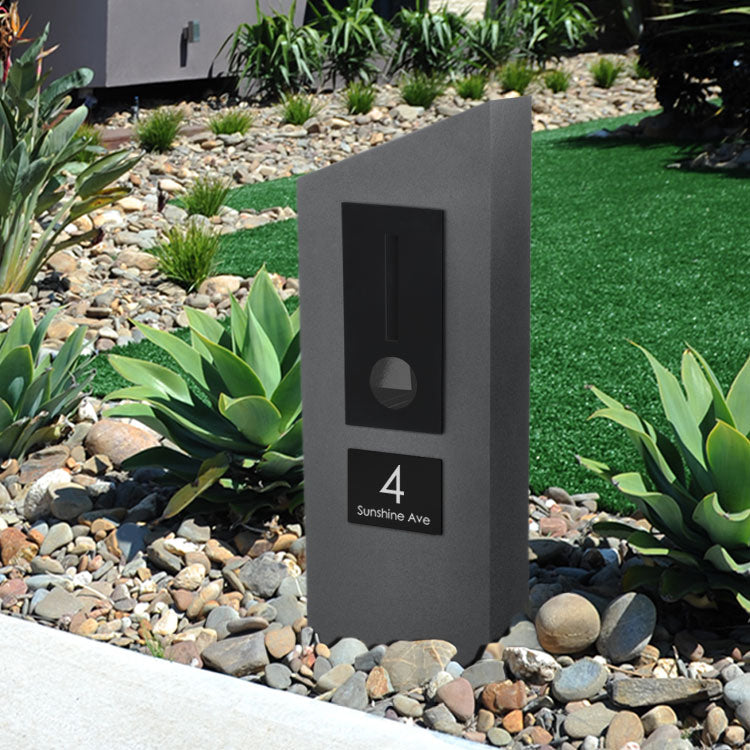 Black Custom House Sign Small - White Decal