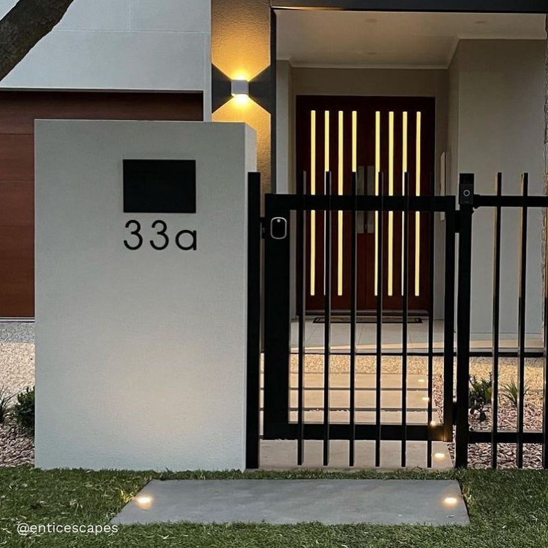 Stick on Slim House Numbers 120mm - Black