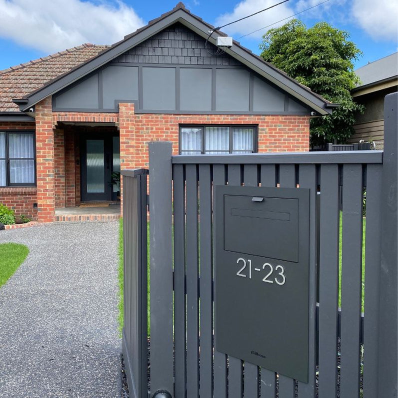 Stick on Slim House Numbers 75mm - Stainless Steel