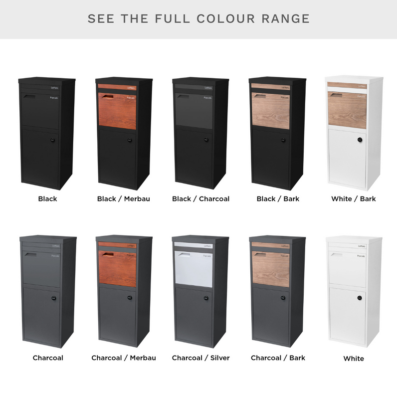 Parcel Pal 2 Pillar Letterbox - White