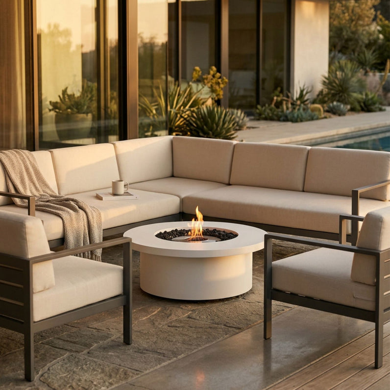 Mimosa 40 Fire Pit Table - Bone