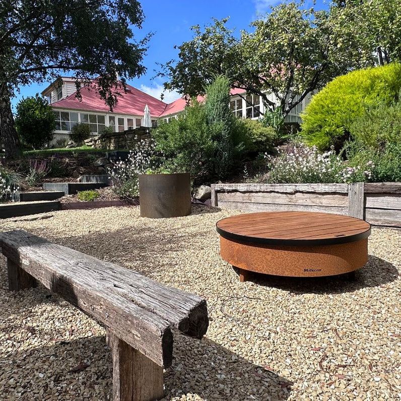 Fire Pit Timber Table 100