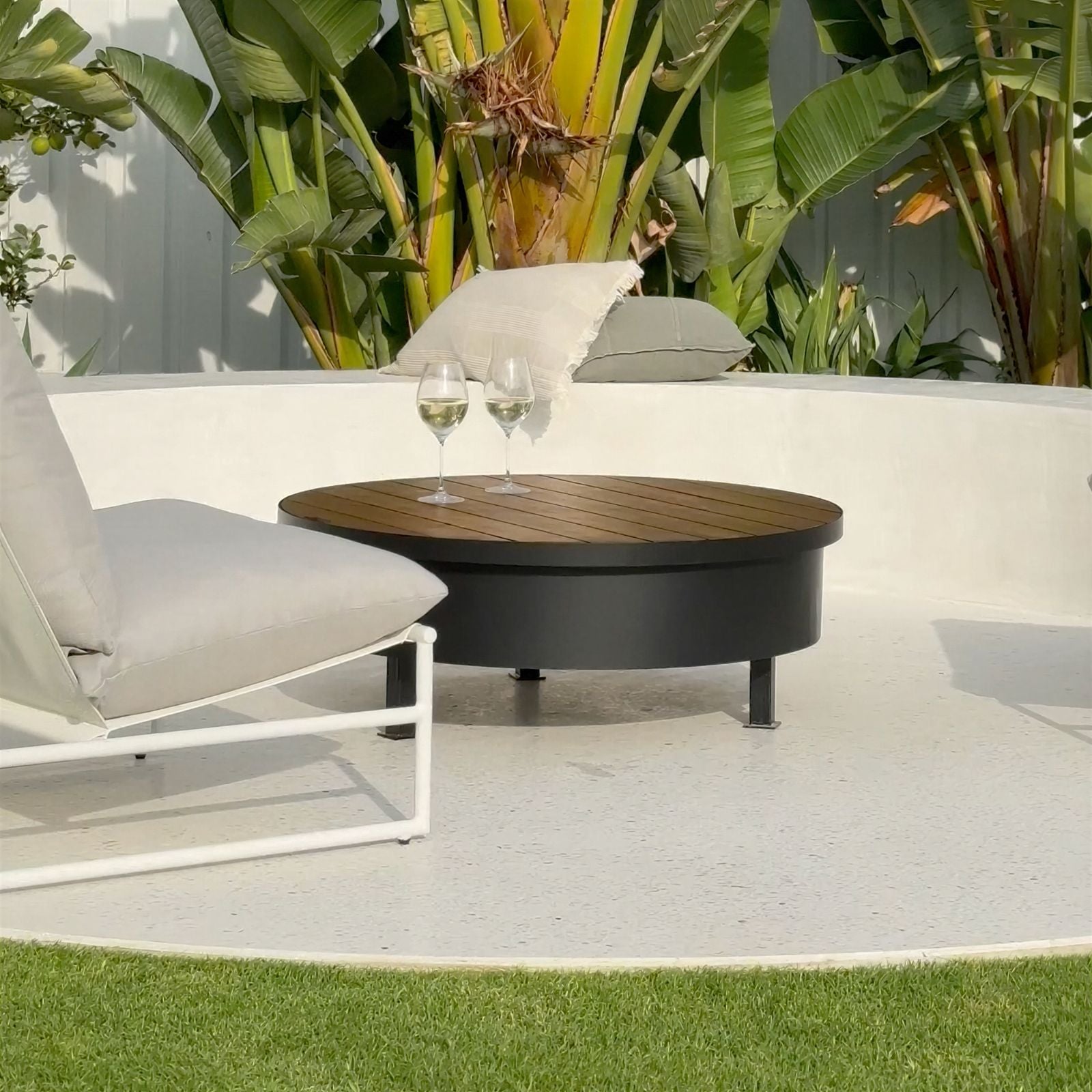Fire Pit Timber Table 100