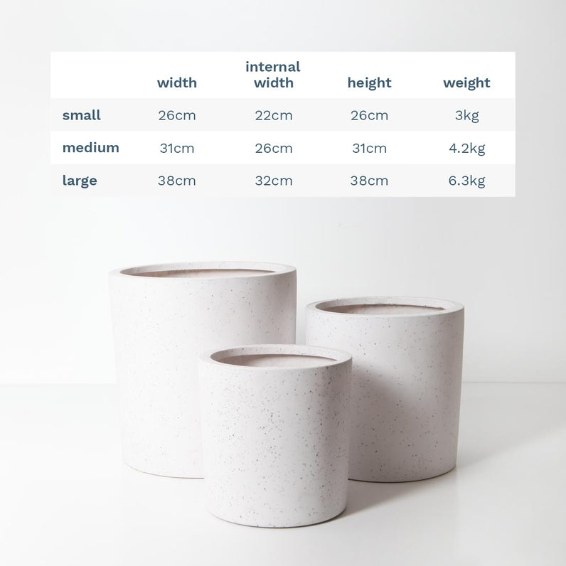 Bondi Plant Pot - White Terrazzo