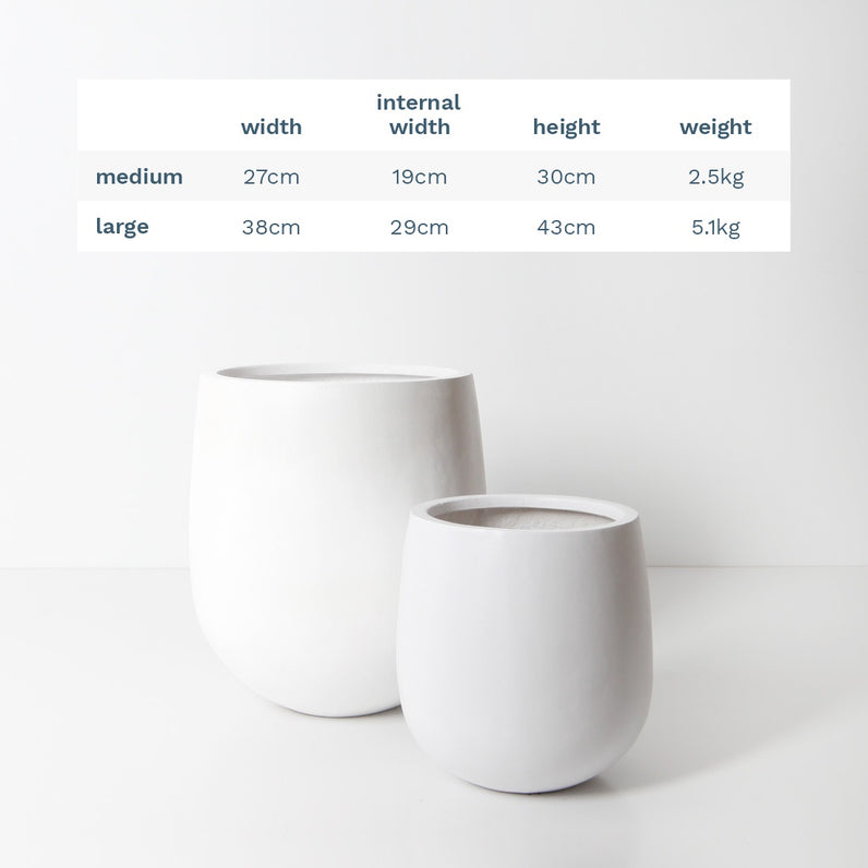 Malibu Plant Pot - White