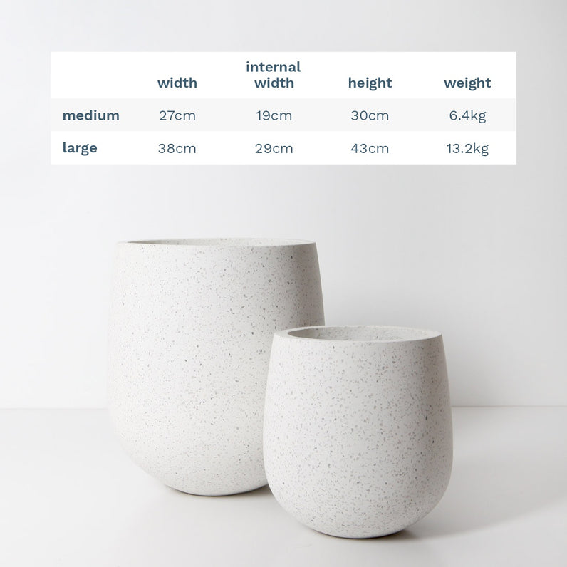 Laguna Plant Pot - White Terrazzo