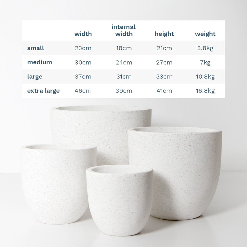 Rio Plant Pot - White Terrazzo