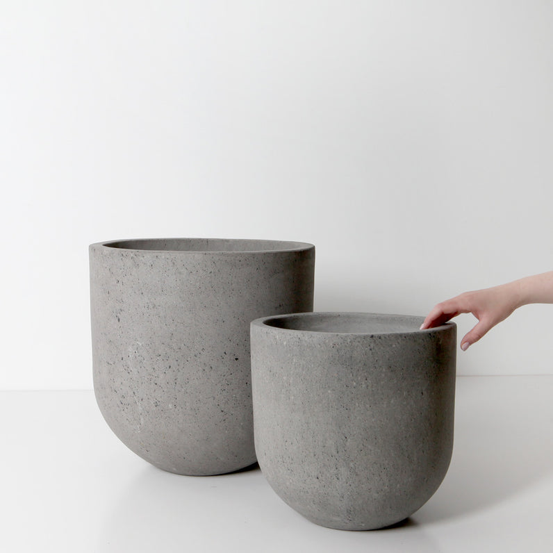Santorini Plant Pot - Grey Terrazzo