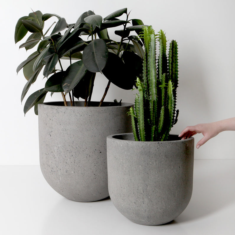Santorini Plant Pot - Grey Terrazzo