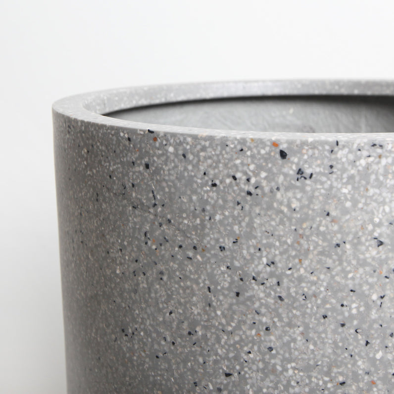 Bondi Tall Plant Pot - Grey Terrazzo