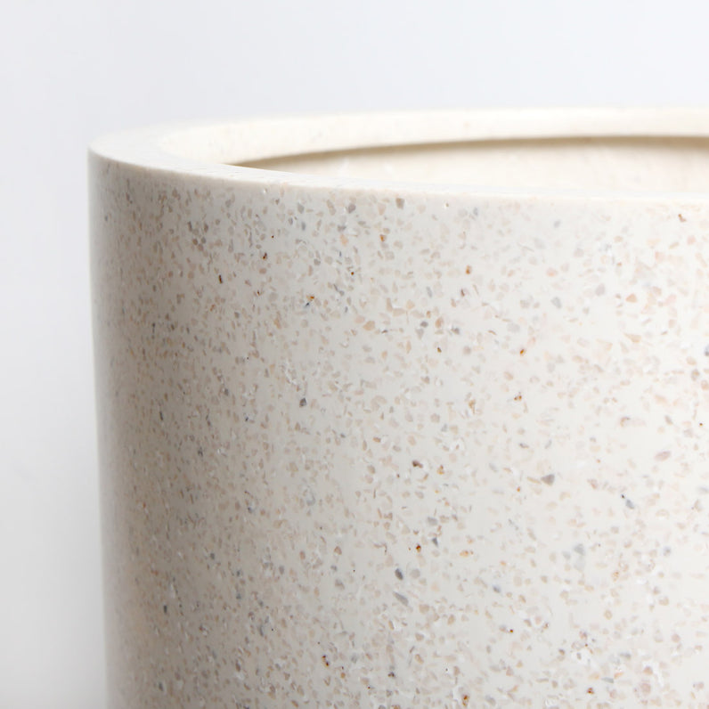 Bondi Tall Plant Pot - White Terrazzo