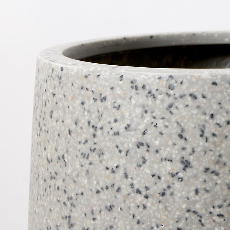 Malibu Tall Plant Pot - Grey Terrazzo