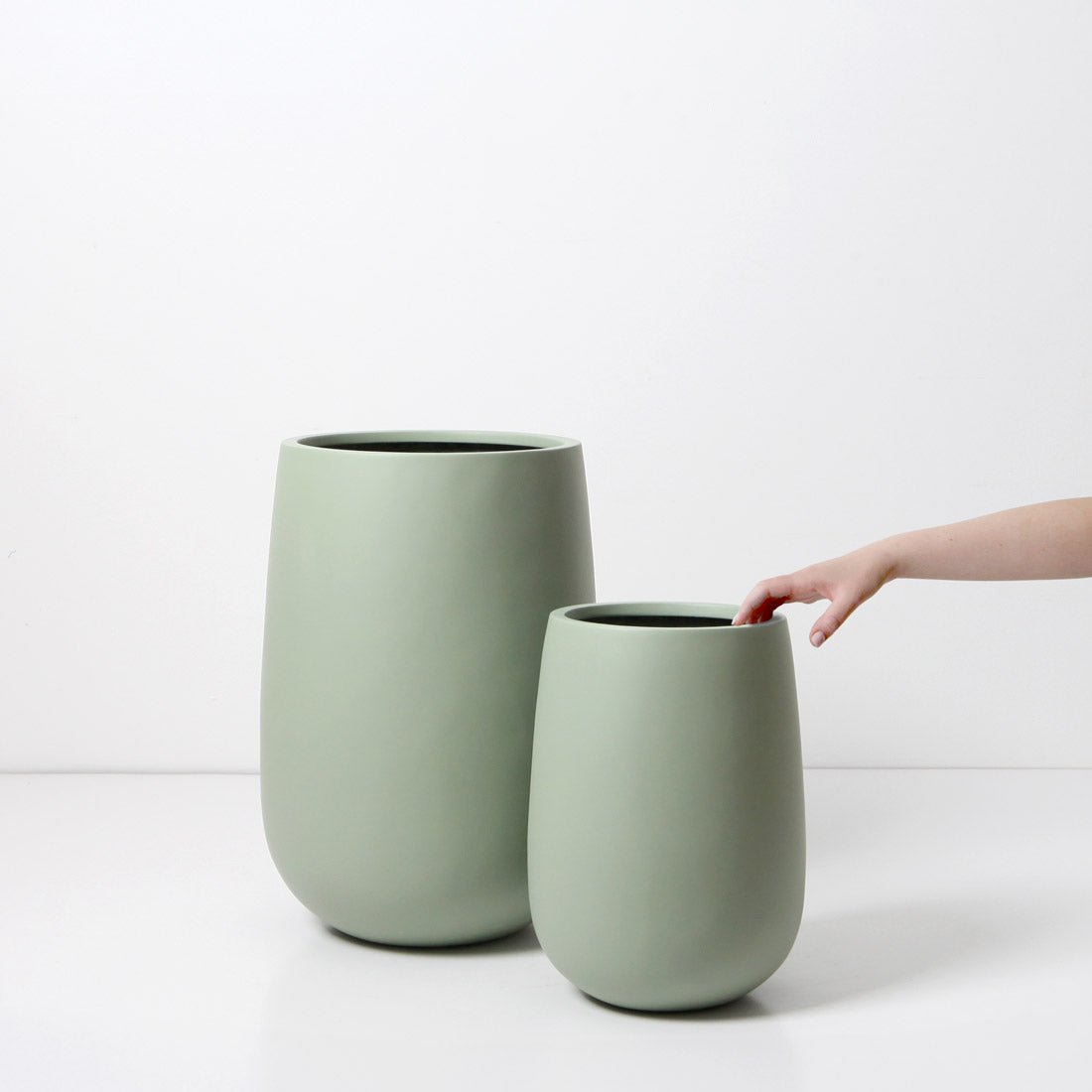 Malibu Tall Plant Pot - Sage