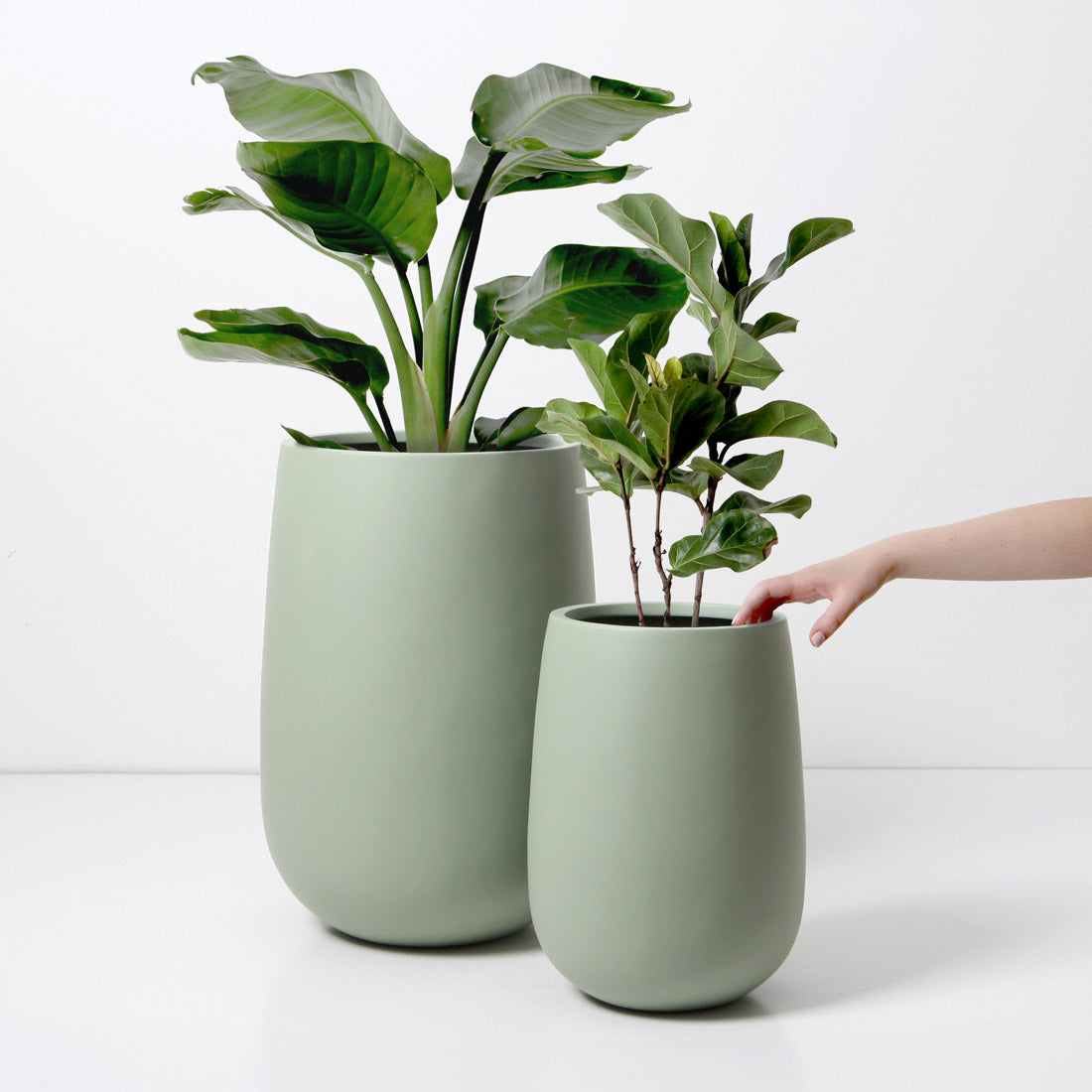 Malibu Tall Plant Pot - Sage