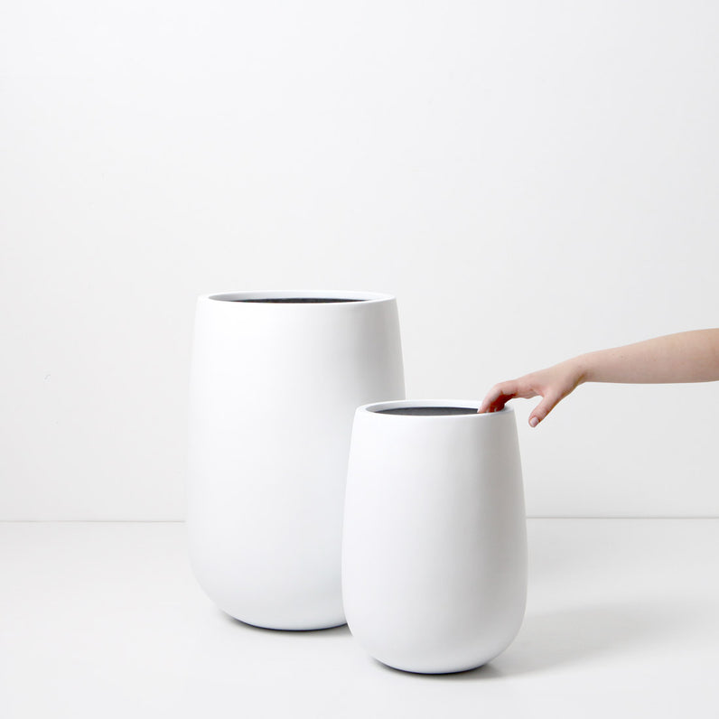 Malibu Tall Plant Pot - White