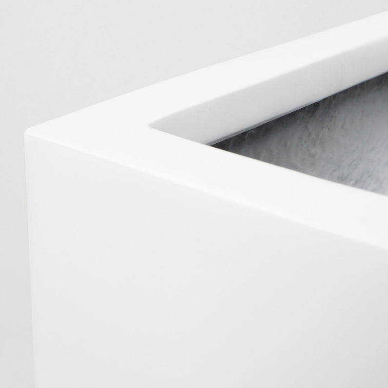 Paris Square Plant Pot - White