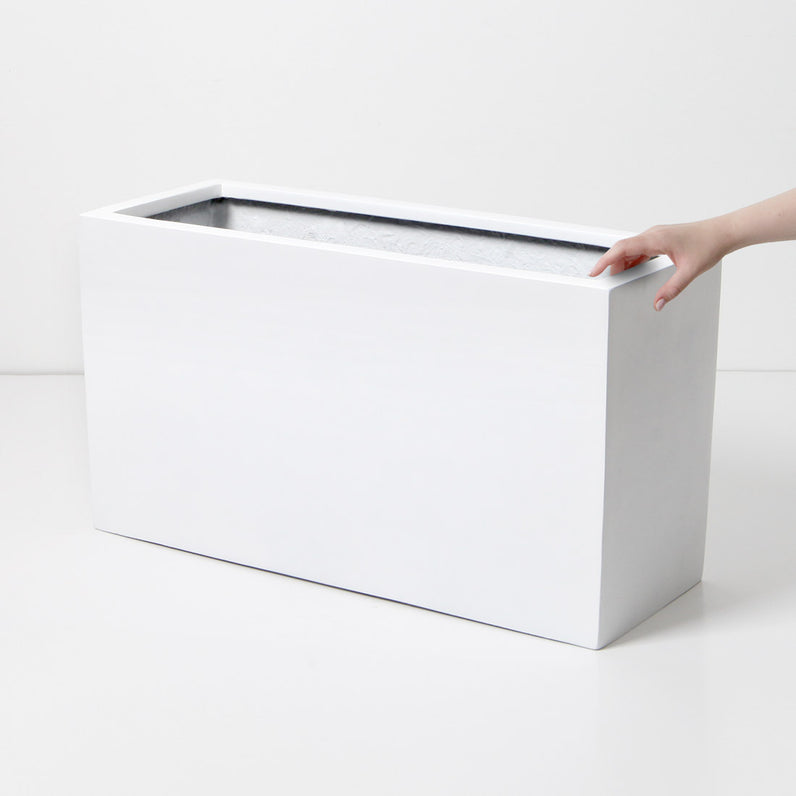 Paris Square Plant Pot - White