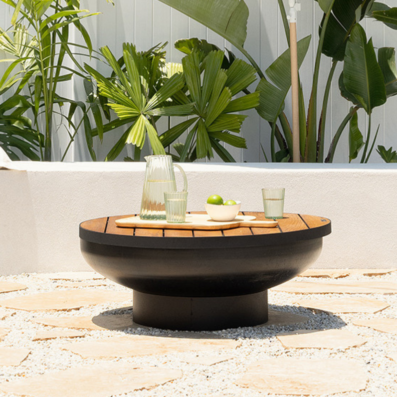 Fire Pit Timber Table 90