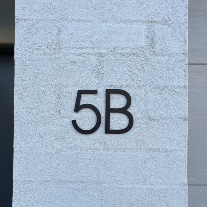 Stick on Slim House Numbers 120mm - Black