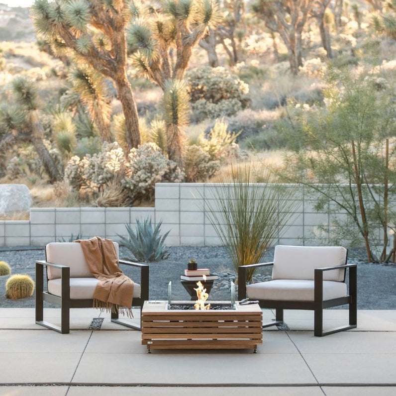 Base 40 Ethanol Fire Pit - Teak