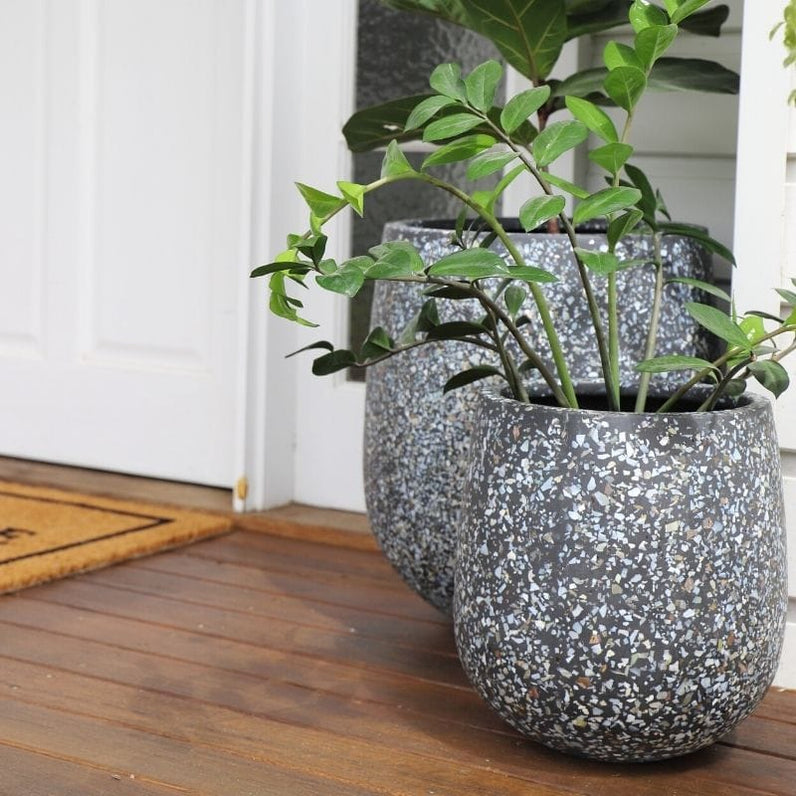 Malibu Plant Pot - Charcoal Seashell