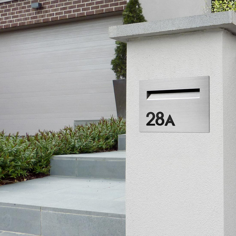 Stick On Medium House Numbers 50mm - Black