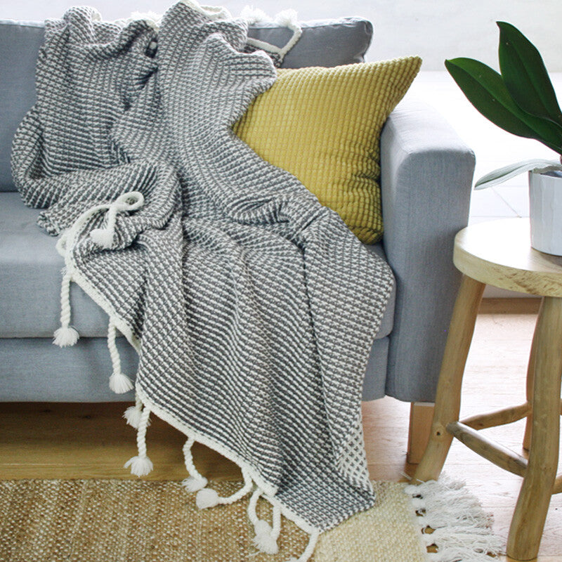 Waffle Knit Throw Blanket