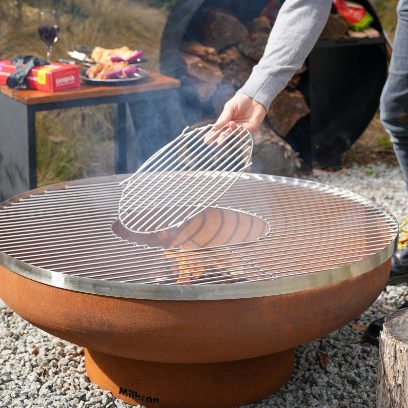 Fire Pit Stainless Steel Grill 90