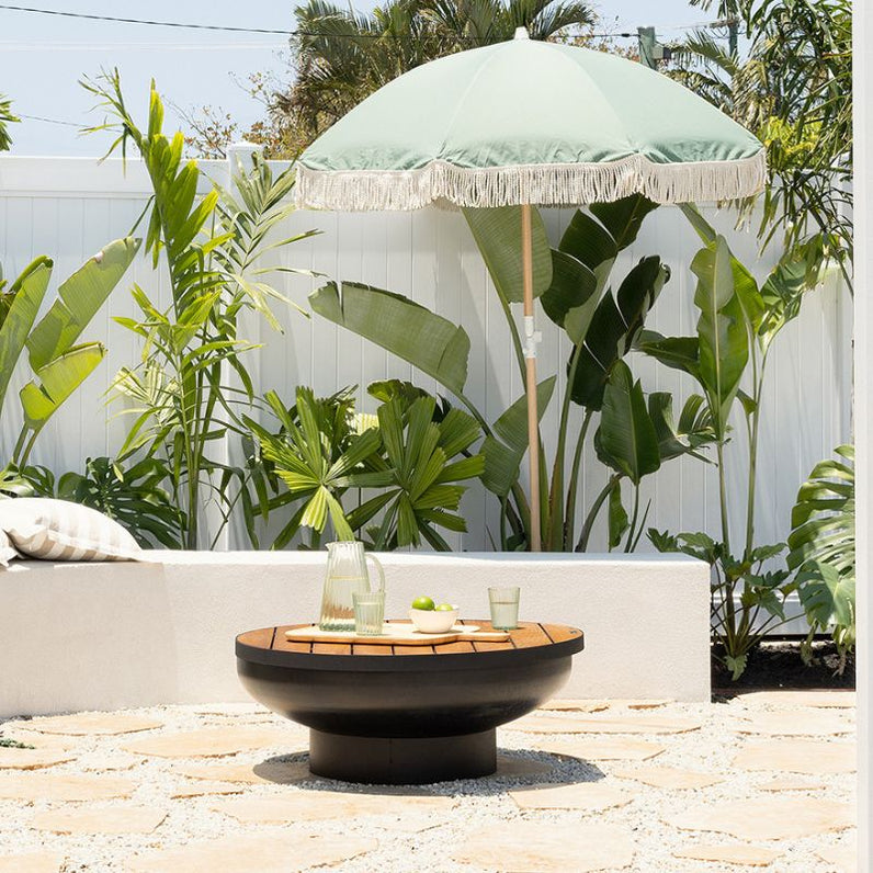 Fire Pit Timber Table 90