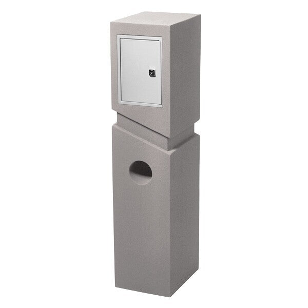 Spa Pillar Letterbox - White
