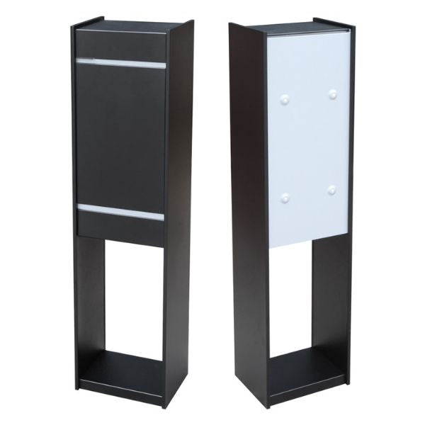Lisbon Parcel Pillar Letterbox - Black