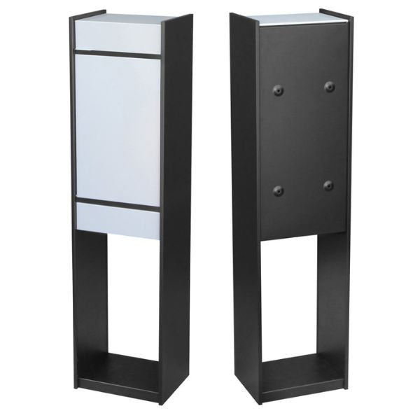 Lisbon Parcel Pillar Letterbox - Silver