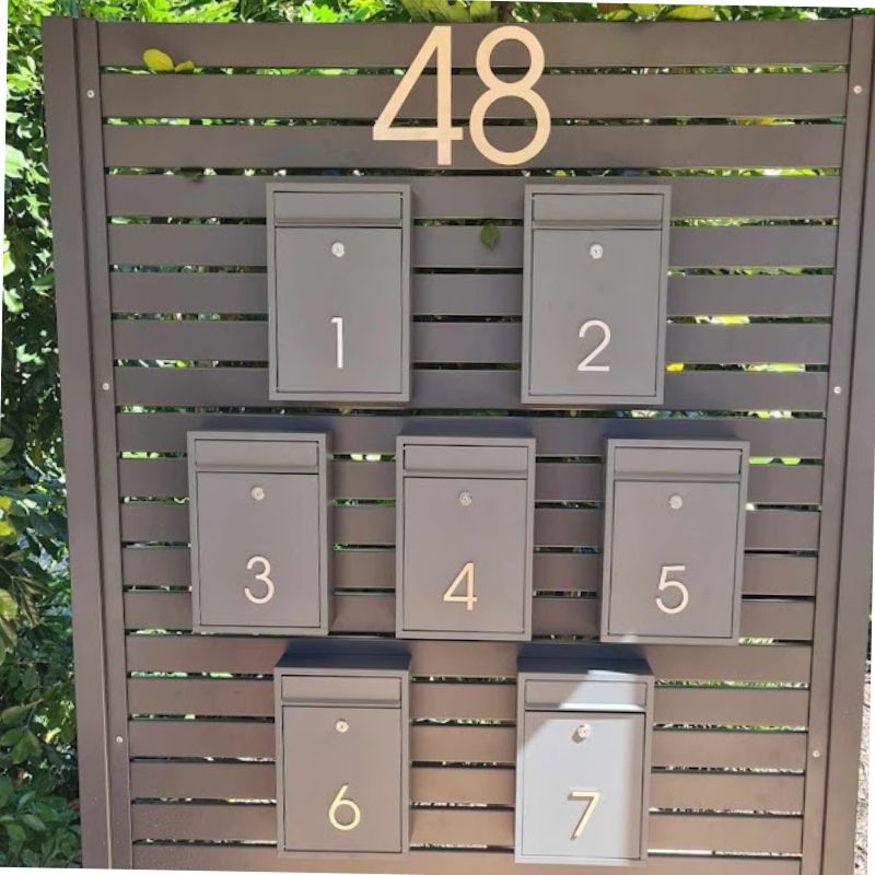 Milton Wall Mount Letterbox - Black
