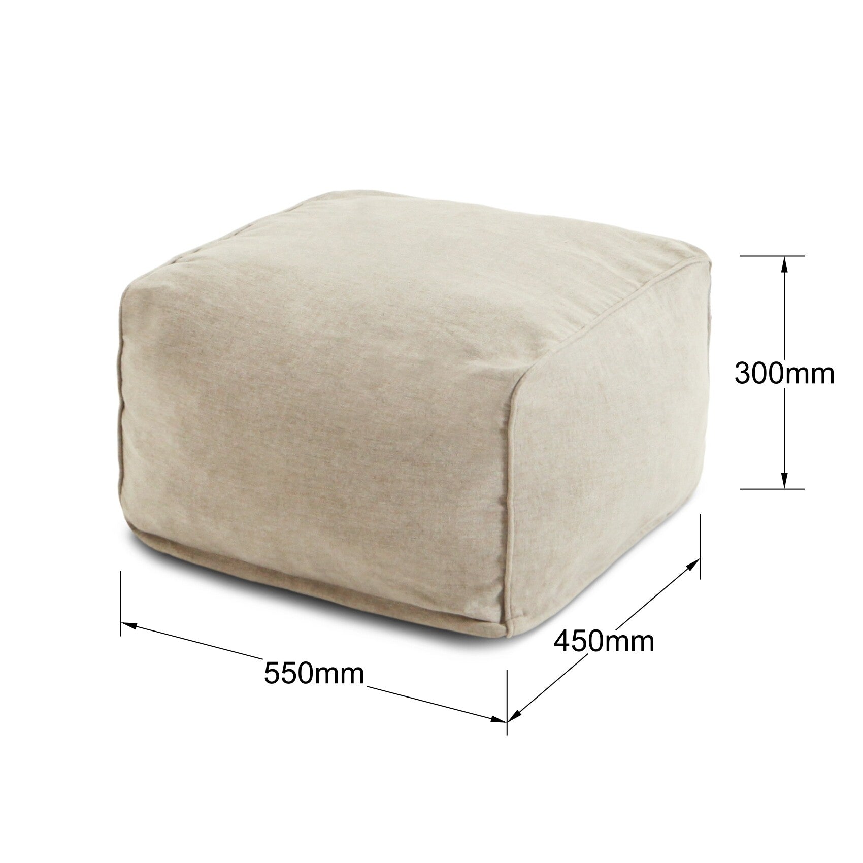 Luxury Indoor Rectangle Ottoman Cover