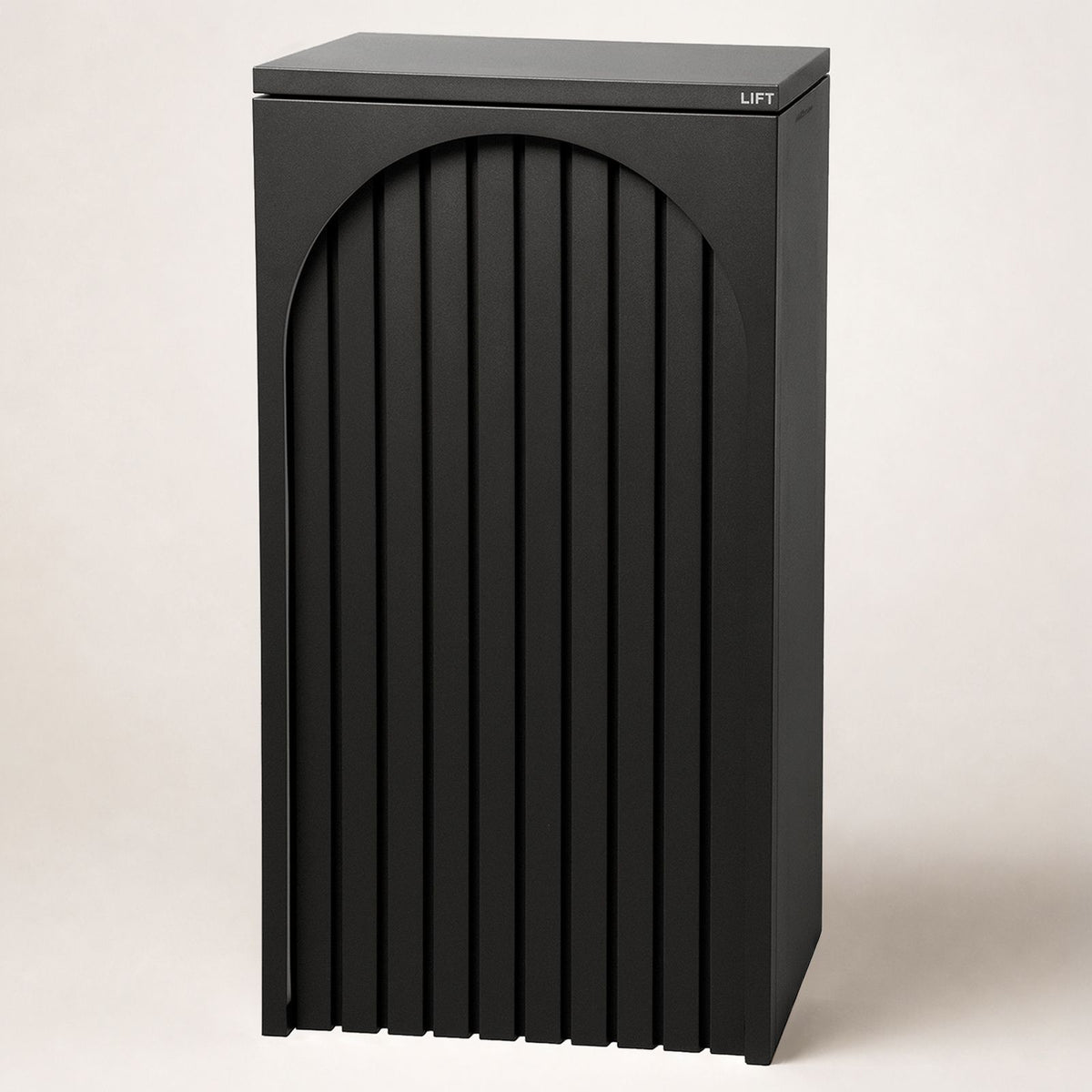 Cove Solar - Black Parcel Pillar Letterbox