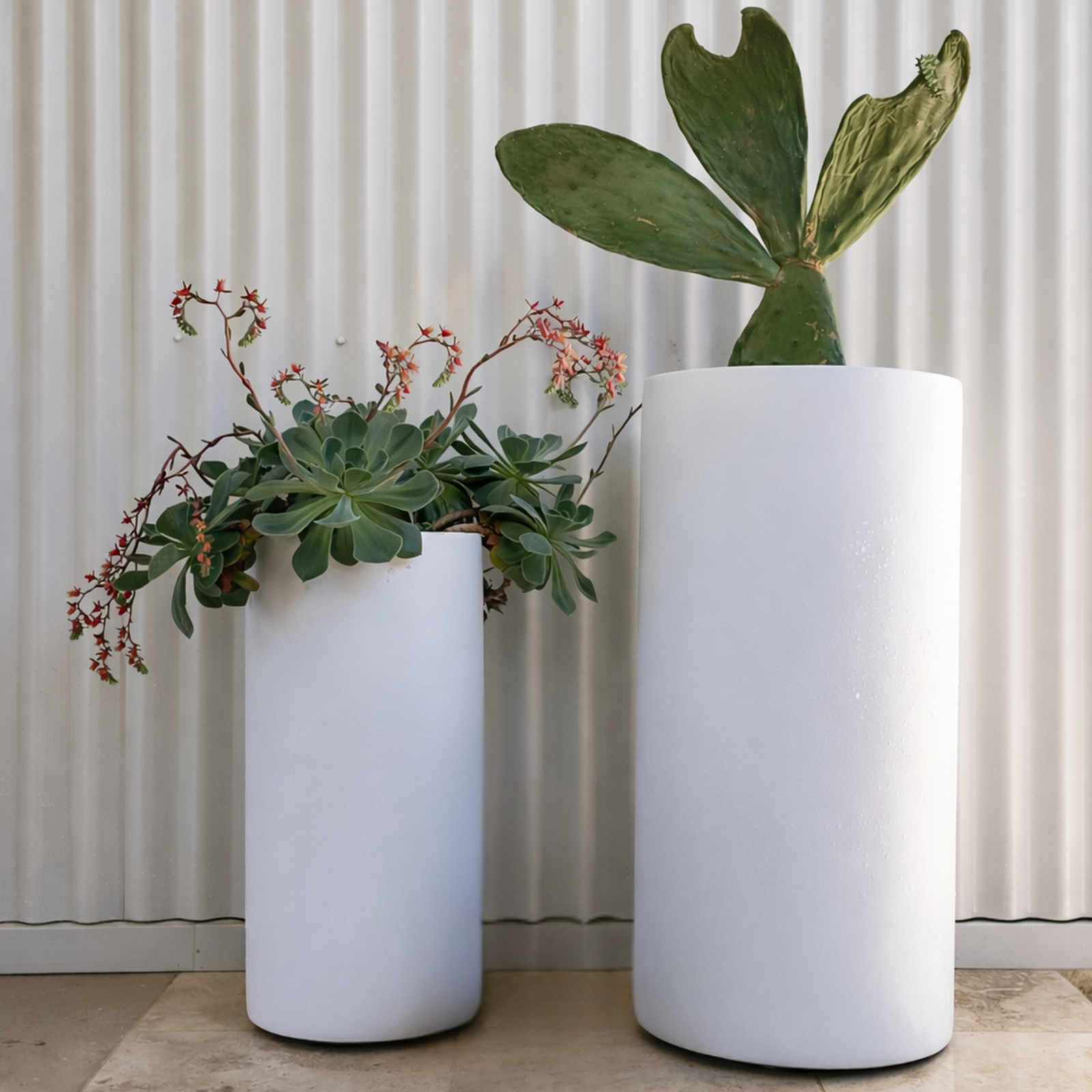 Bondi Tall Plant Pot - White