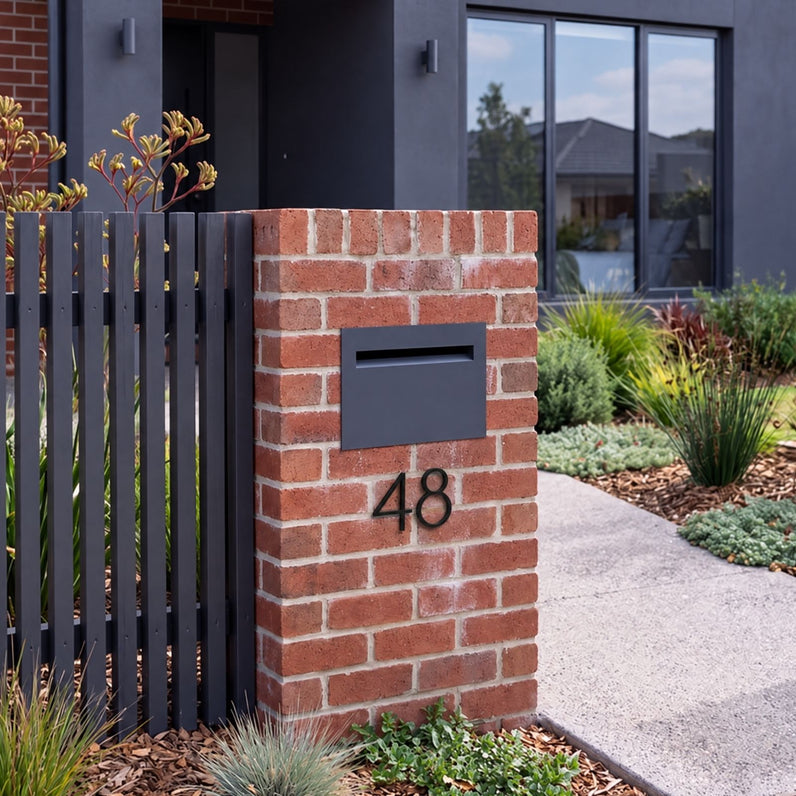 Palazzo Large A4 Fence Letterbox - Charcoal