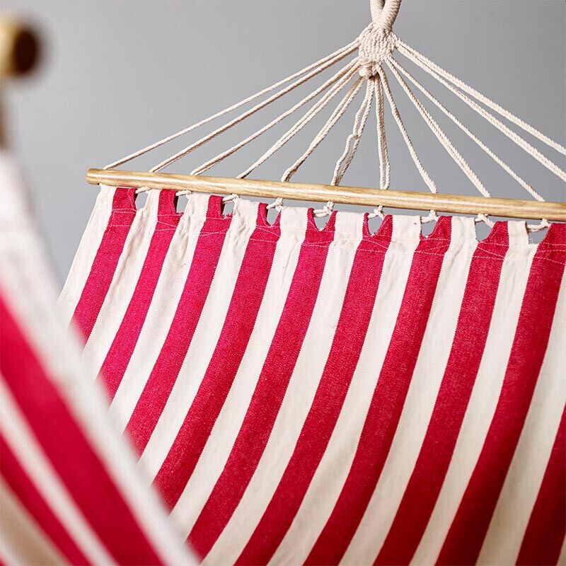 Lorne Hammock - Red and Natural Striped