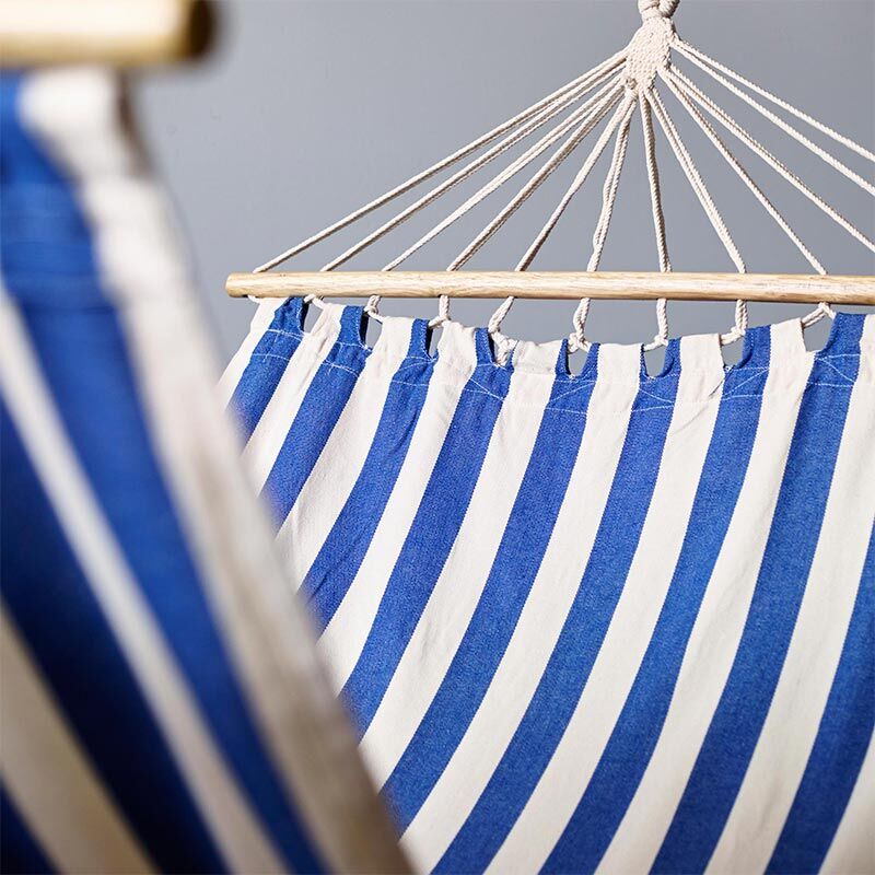 Lorne Hammock - Blue and Natural Striped