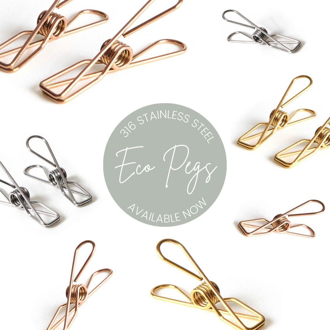 Stainless Steel Eco Pegs - Gold