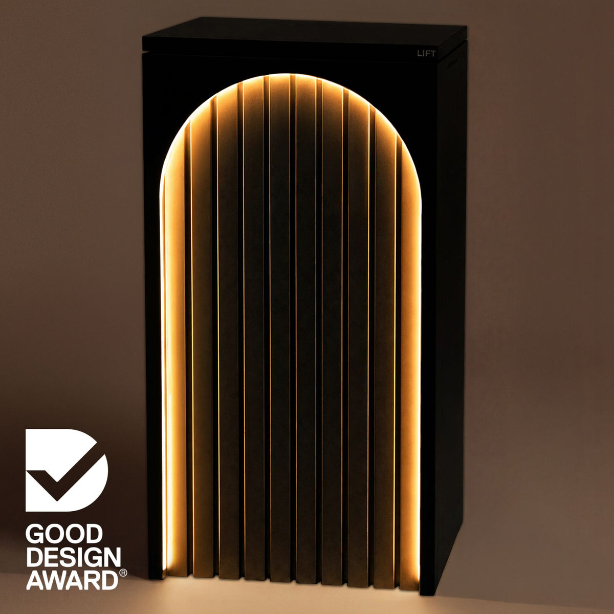 Cove Solar - Black Parcel Pillar Letterbox