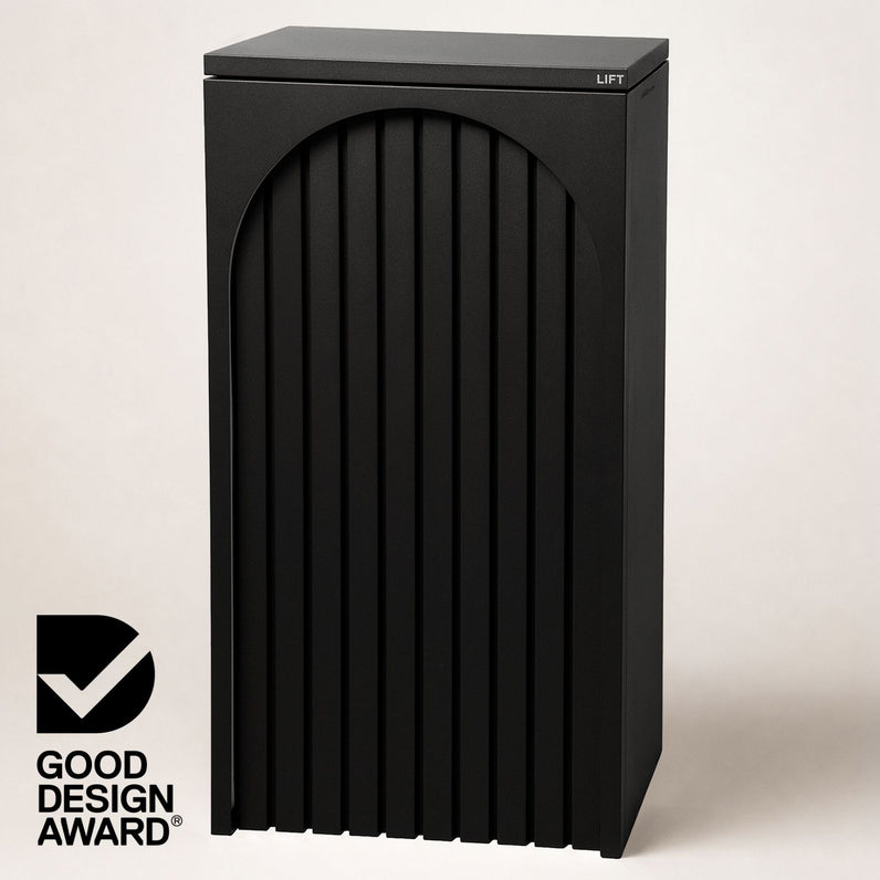 Cove Solar - Black Parcel Pillar Letterbox