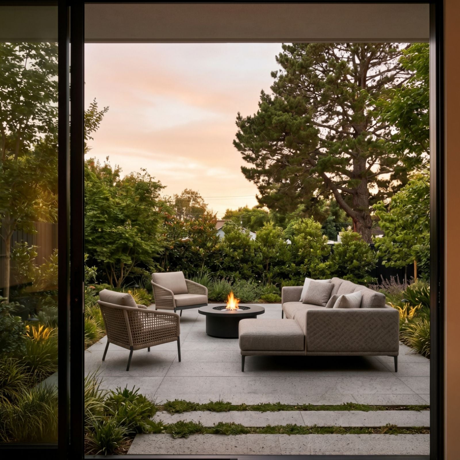 Mimosa 40 Fire Pit Table - Graphite