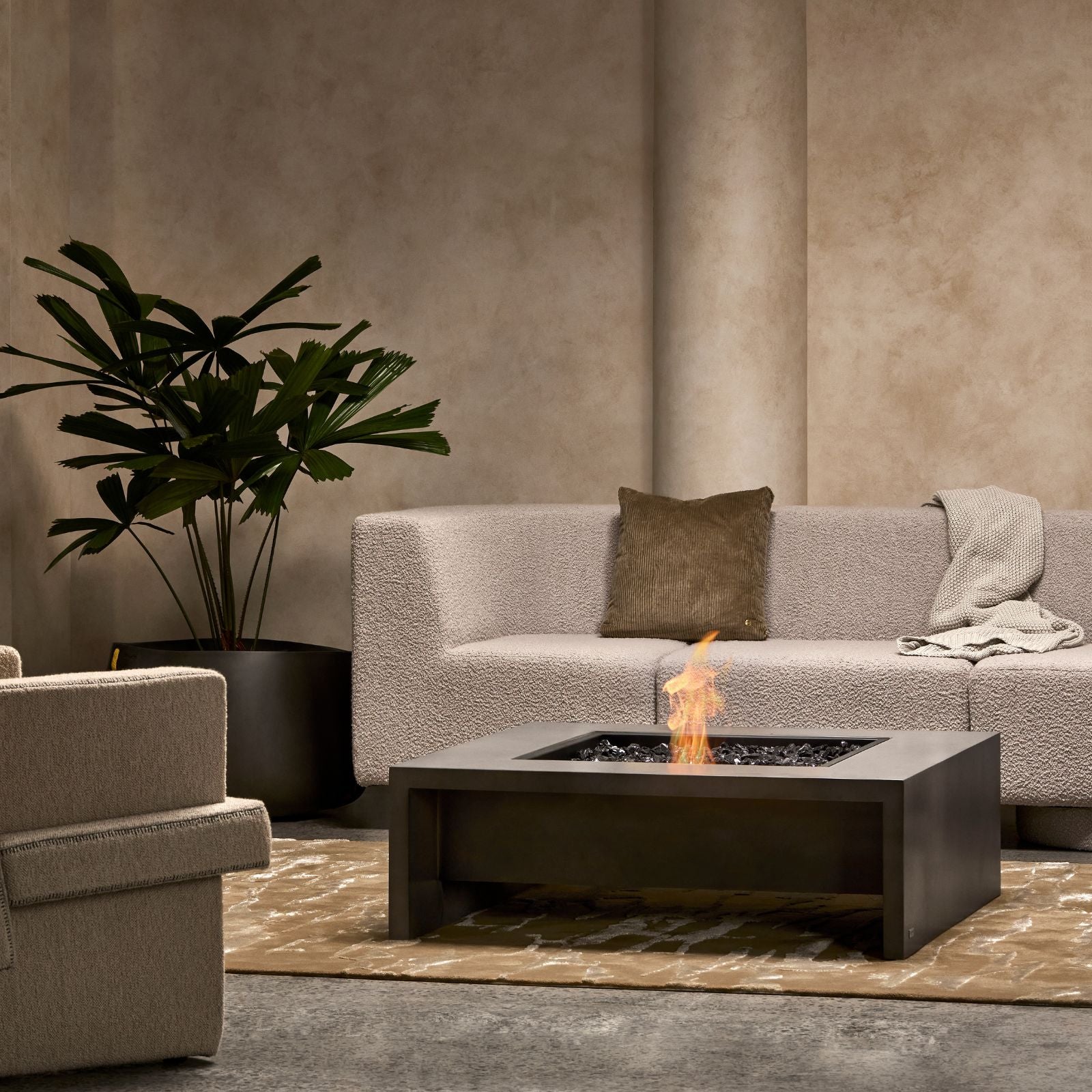 Mojito 40 Fire Pit Table - Natural
