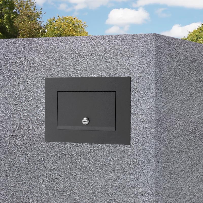 Chelsea Brick Letterbox - Black