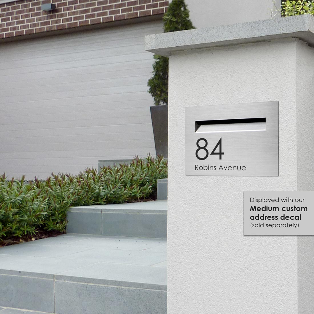 Chelsea Brick Letterbox - Stainless Steel