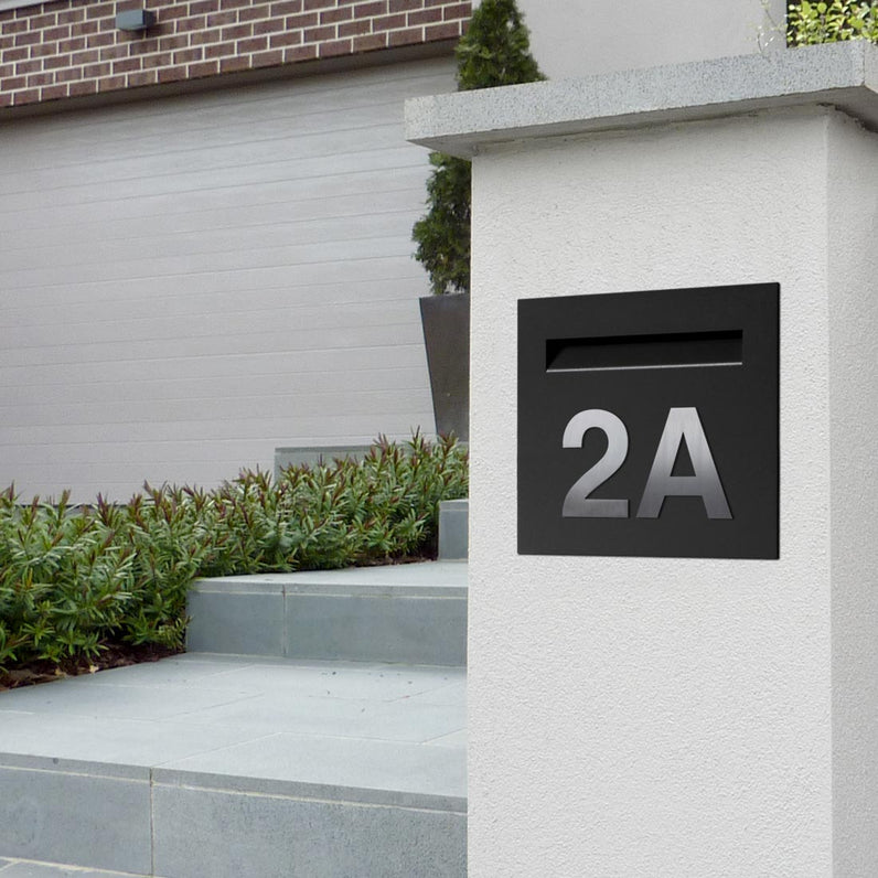 Stick on Bold House Numbers 120mm - Stainless Steel
